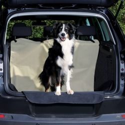 Samochodowa mata dla psa do bagażnika - beżowy i czarny - 180x130 cm