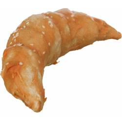 Skóra naturalna owinięta kurczakiem Rogalik 11cm Denta Fun Chicken Croissant 80g 50 sztuk