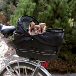 Torba bagażnikowa z siatkowym zamknięciem na rower dla psa