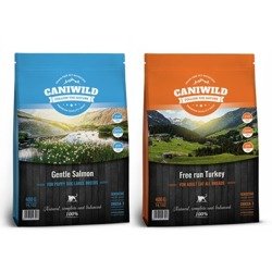 Zestaw Caniwild Adult & Sterilised Cat Gentle Salmon 2kg + Free run Turkey 2kg