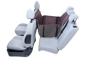 Mata do samochodu dla psa na 2/3 tylnej kanapy Anti Slip Mini brązowa