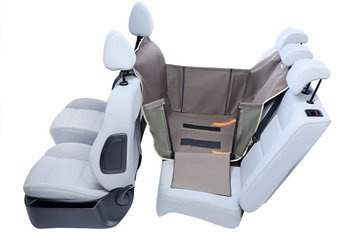 Mata do samochodu dla psa z zabezpieczeniem drzwi na 2/3 tylnej kanapy Anti Slip Mini oliwkowa