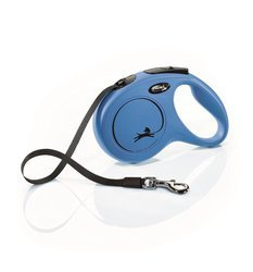 Flexi Smycz New Classic Taśma Medium 5m niebieska