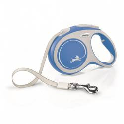 Flexi Smycz automatyczna New Comfort L taśma 5m niebieska