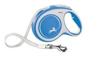 Flexi Smycz automatyczna New Comfort L taśma 8m niebieska