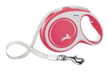 Flexi Smycz automatyczna New Comfort L taśma 8m czerwona