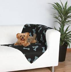 Trixie Koc 100x70cm Czarny w szare kostki