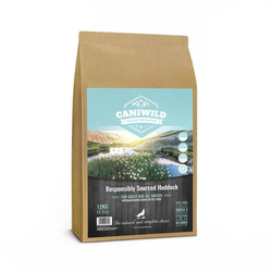 Caniwild Responsibly Sourced™ Haddock Adult 12kg, hipoalergiczna z plamiakiem jakości Human-Grade