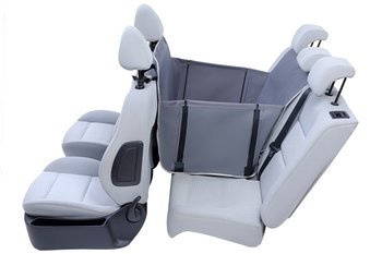 Mata do samochodu z bokami dla psa na część tylnej kanapy 80x160cm Anti Slip Mini popielata