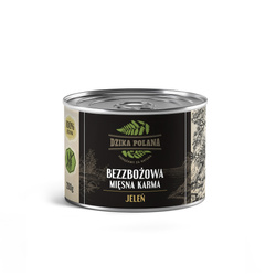 Naturalna bezzbożowa puszka z jeleniem dla psa Dzika Polana 100% Jelenia 200g