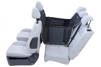 Mata do samochodu z bokami dla psa na część tylnej kanapy 80x160cm Anti Slip Mini czarna